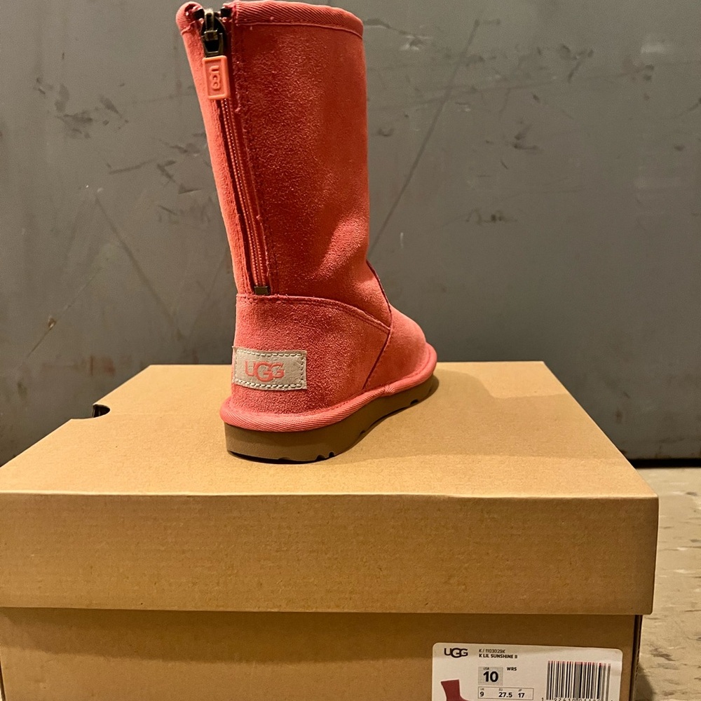 UGG Kids Pink Zip-Up Boots